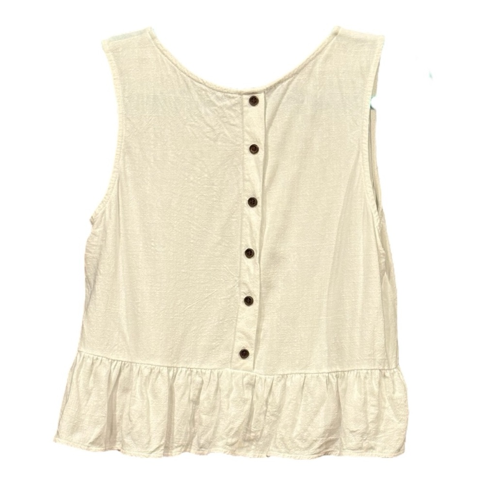 Petal & Pup white ruffle peplum tank top women’s size 8.  ARC - Picture 3 of 4